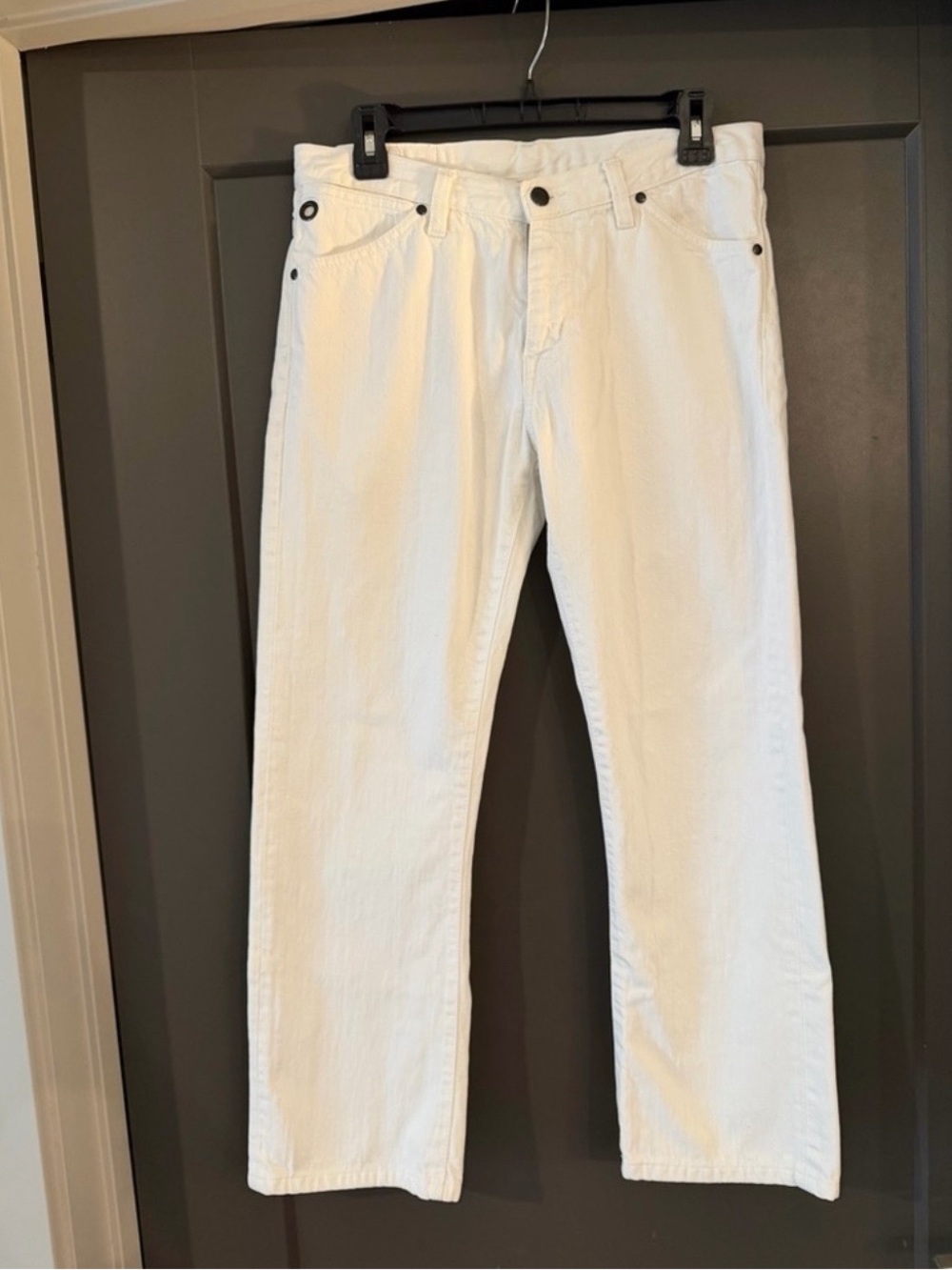 Lacoste Men's White Straight-Leg Jeans size 30